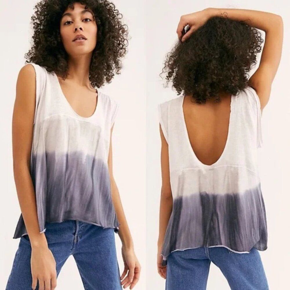 Free People Paradise Dip-Dye Tee In Lilac NWT Size XS Boho Bohemian Hippie
